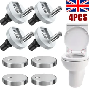 4Pcs Quality Top Fix WC Toilet Seat Hinge Fittings Quick Release Hinges UK STOCK