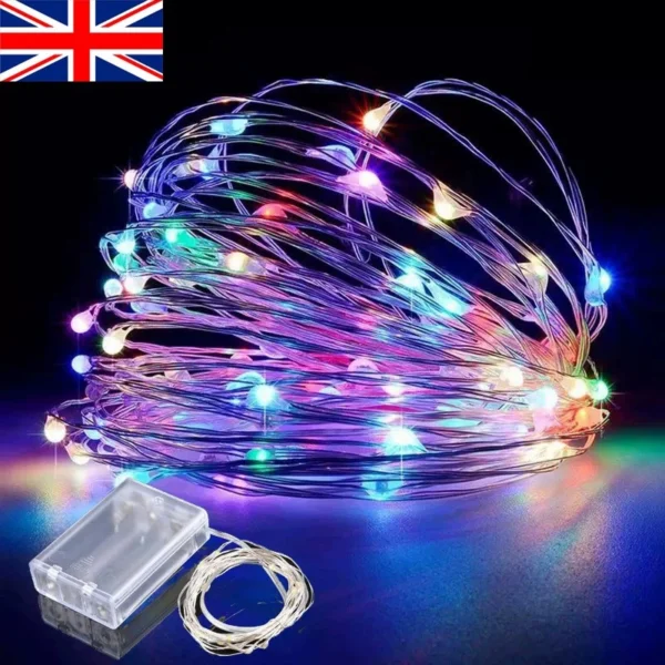 5M LED Christmas Fairy Lights Battery Operated Micro Rice Indoor Xmas Home Decor