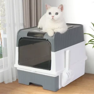 Self-Cleaning Cat Litter Box Large Cat Pan Drawer Anti-Splashing Cats Potty Tray