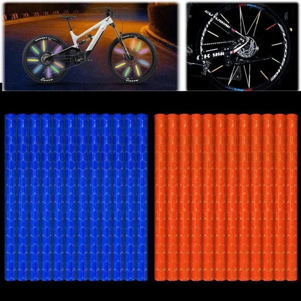 12PCS 75mm Clip On Bicycle Bike Wheel Spoke Reflectors Cycling Reflective Tubes - Image 5
