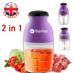 800ML Electric Chopper Food Processor 2 IN 1 Blender Meat Fruit Vegetable Mixer