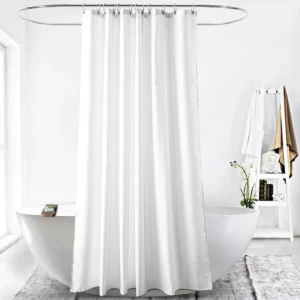1/2/3Pcs Shower Curtain Waterproof Mould Proof Bathroom Curtains White 180x180cm