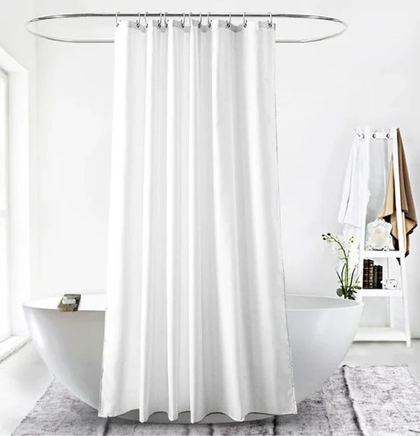 1/2/3Pcs Shower Curtain Waterproof Mould Proof Bathroom Curtains White 180x180cm
