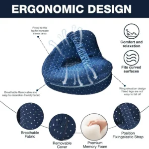 Leg Pillow Orthopedic Knee Pillow Memory Leg Knees Pain Cushion for Side Sleeper