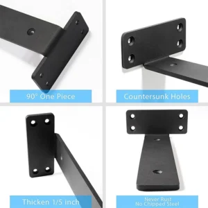 2/8/10Pcs Floating Shelf Brackets 20CM Heavy Duty Metal for Support Wall Hanging