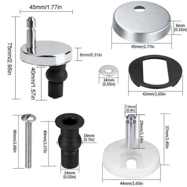 2-6 Pairs Quality Top Fix Wc Toilet Seat Hinge Fittings Quick Release Hinges UK - Image 4