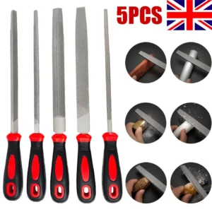 5Pcs 6 Inch Soft Grip Various Engineers Metal File Set Heavy Duty Kit Tools UK