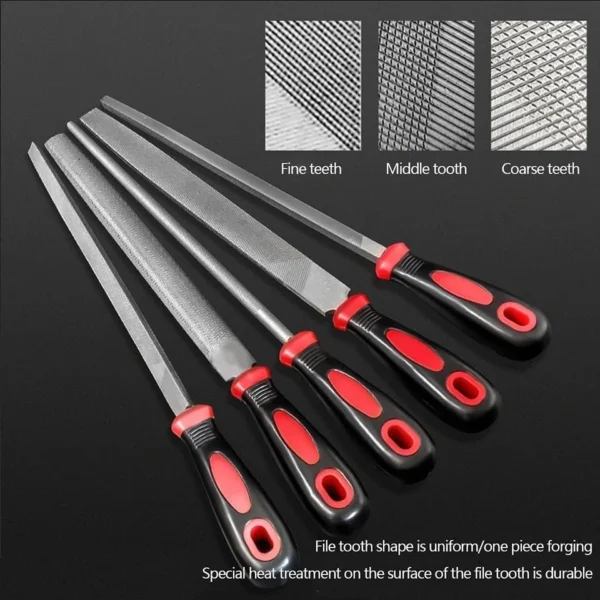 5Pcs 6 Inch Soft Grip Various Engineers Metal File Set Heavy Duty Kit Tools UK - Image 3