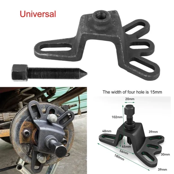 4-Hole Motorcycle Wheel Hub Puller - Rear Brake Drum Remover Tool Kit Universal - Image 5