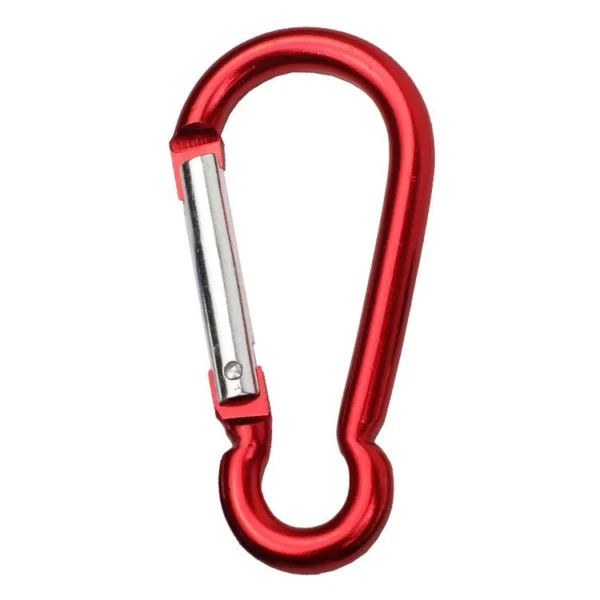 5x Alloy Snap Hook Carabiner D-Ring Key Chain Clip Keychain Hiking Camp+Whistle - Image 3