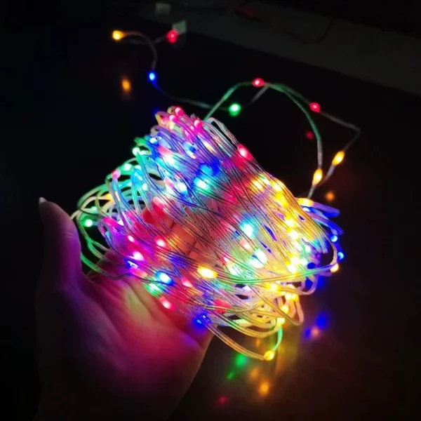 5M LED Christmas Fairy Lights Battery Operated Micro Rice Indoor Xmas Home Decor - Image 4