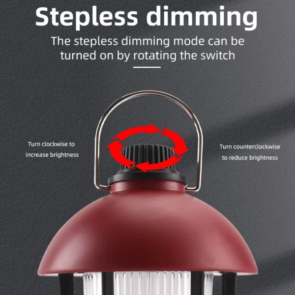 Super Bright LED Lantern Camping Light Tent Lamp Rechargeable USB Night Light - Image 2