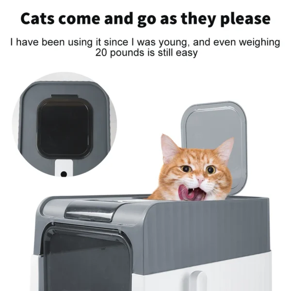 Self-Cleaning Cat Litter Box Large Cat Pan Drawer Anti-Splashing Cats Potty Tray - Image 2