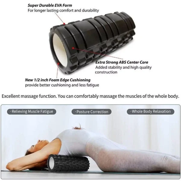 Foam Fitness Roller Deep Tissue Massage Grid Muscle Trigger Point Muscles Yoga - Image 4
