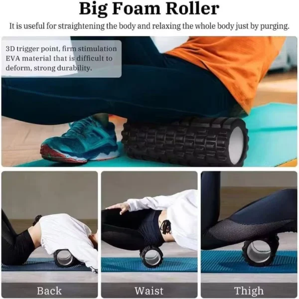 Foam Fitness Roller Deep Tissue Massage Grid Muscle Trigger Point Muscles Yoga - Image 2
