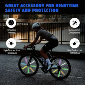 12PCS 75mm Clip On Bicycle Bike Wheel Spoke Reflectors Cycling Reflective Tubes