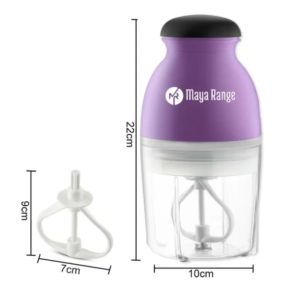 800ML Electric Chopper Food Processor 2 IN 1 Blender Meat Fruit Vegetable Mixer - Image 4
