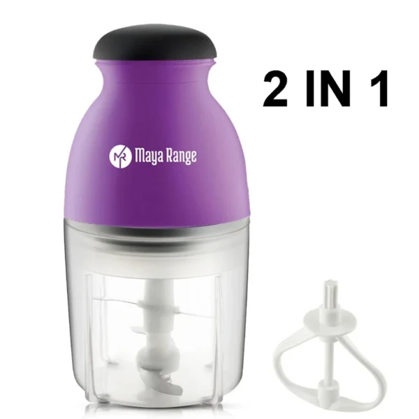 800ML Electric Chopper Food Processor 2 IN 1 Blender Meat Fruit Vegetable Mixer - Image 3
