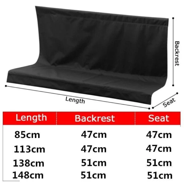 wing Seat Replacement Cover Part For Garden Swinging Bench/Hammock 2/3 Seaters - Image 5
