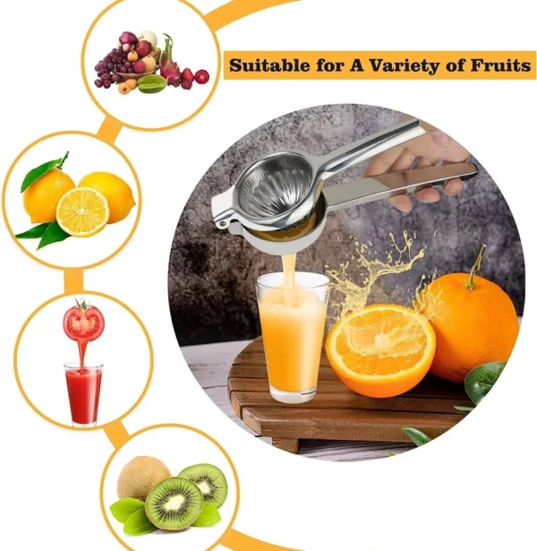Lemon Squeezers Juicer Manual Press Stainless Steel Lime Citrus Fruit Extractor - Image 2