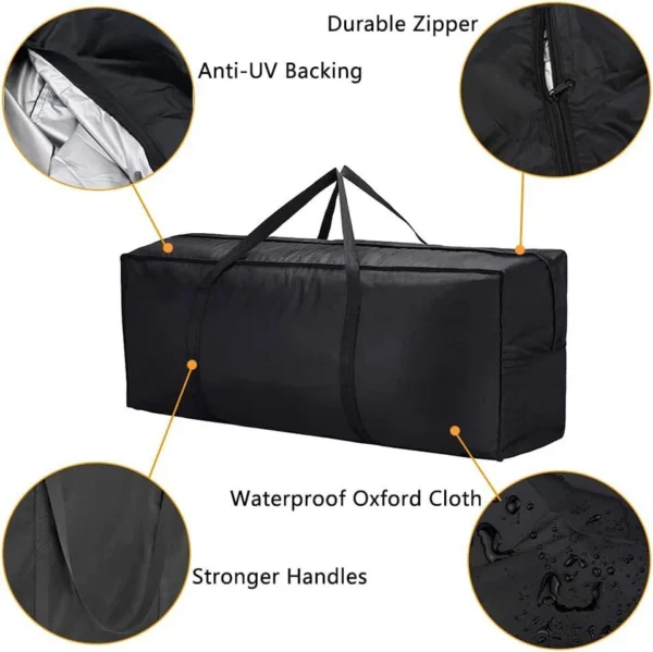 Extra Large Zipped Waterproof Dustproof Garden Furniture Cushion Storage Bag UK - Image 4