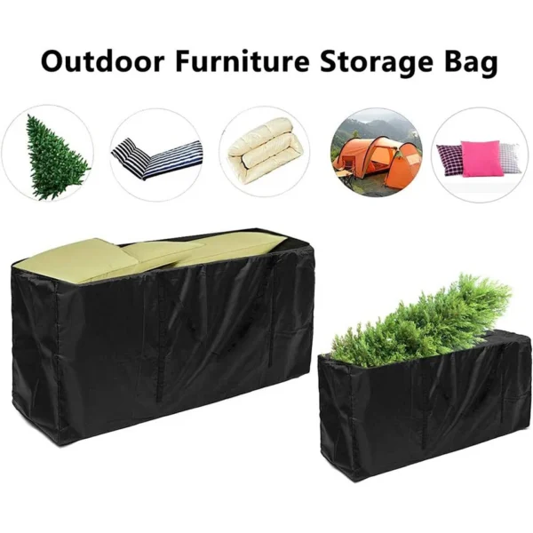 Extra Large Zipped Waterproof Dustproof Garden Furniture Cushion Storage Bag UK - Image 3