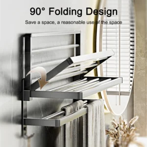 Double Chrome Towel Rail Holder Stainless Steel Wall Mounted Bathroom Rack Shelf paul_mash_01 paul_mash_0