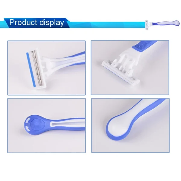 3PCS/PACK Max Plastic Disposable Triple Blades Razor Beard Shaver Mens Head UK - Image 2