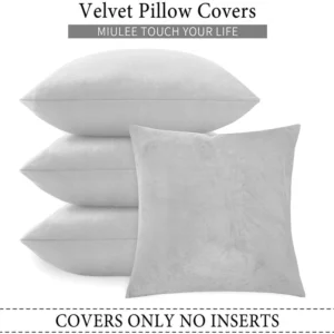 4-12pcs Plush Velvet Square Cushion Cover Pillow Case Sofa Bed Home Decor 18x18"