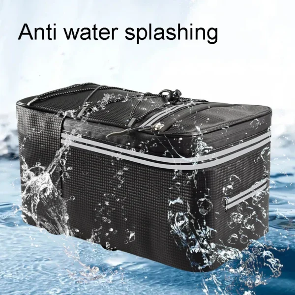 Waterproof Cycling Bicycle Rear Trunk Rack Seat Bag Bike Pannier Bag Reflective - Image 2
