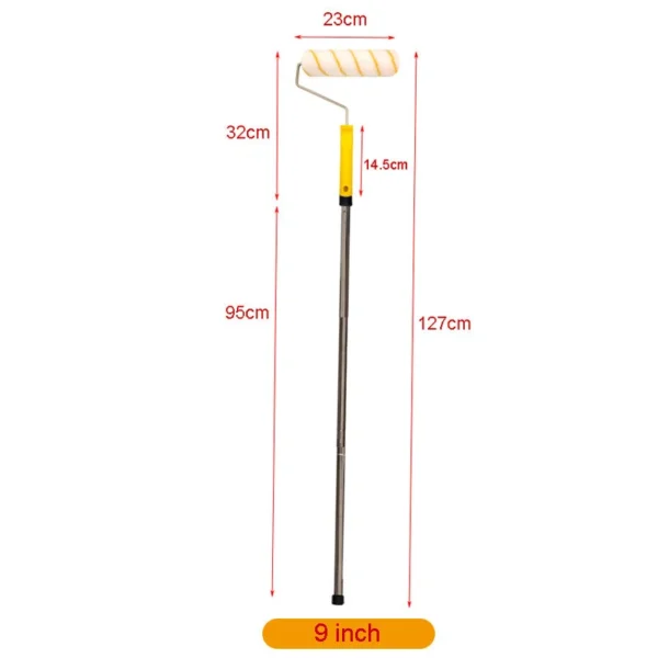 12PCS Paint Roller Kit 9in Home Wall Ceiling Handle Decorating Tool Runner Brush - Image 5