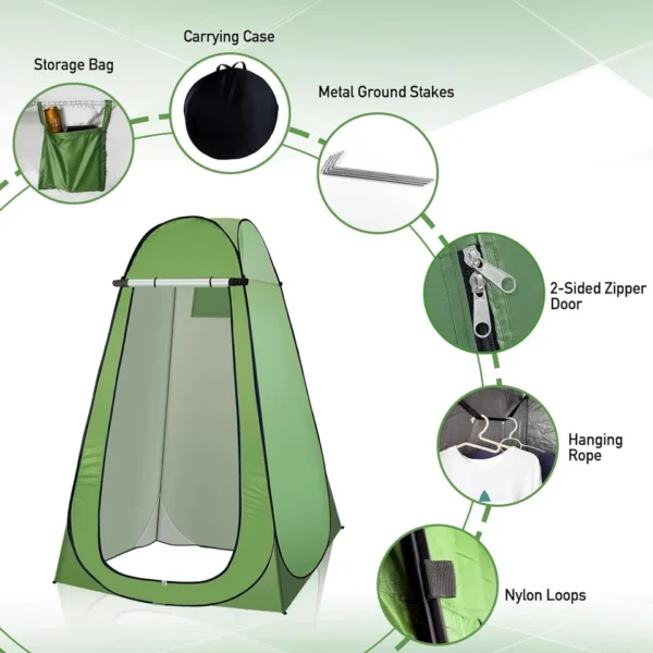 Portable Outdoor Instant Pop Up Tent Privacy Camping Shower Toilet Changing Room - Image 2