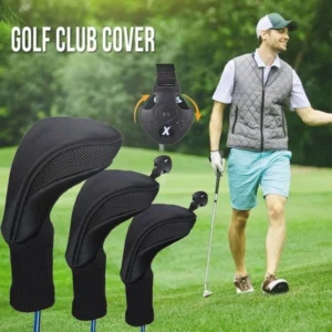 3Pcs Golf Club Head Covers Set Driver 1 3 5 Fairway Woods Headcover Long Neck UK