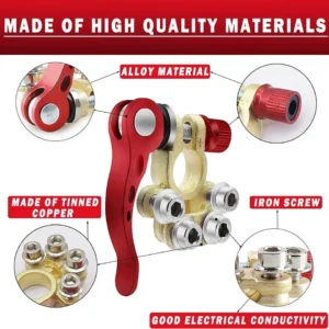 2x 12V Battery Terminals Connectors Clamps Quick Release For Caravan Car Van UK