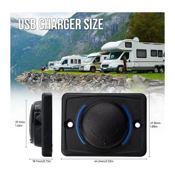 2x 12V Fast Car Charger Dual USB 3.1A Adapter Power Socket Charging Panel Mount - Image 3