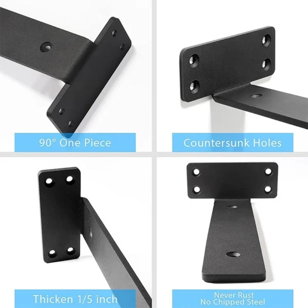 2/8/10Pcs Floating Shelf Brackets 20CM Heavy Duty Metal for Support Wall Hanging - Image 7