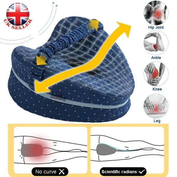 Leg Pillow Orthopedic Knee Pillow Memory Leg Knees Pain Cushion for Side Sleeper - Image 6